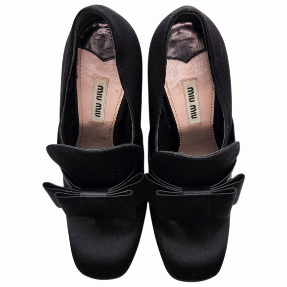 Archival MIU MIU Runway 2012 Club Shoes Bow Front Platform Booties 37.5 7.5 VTG - Picture 6 of 13